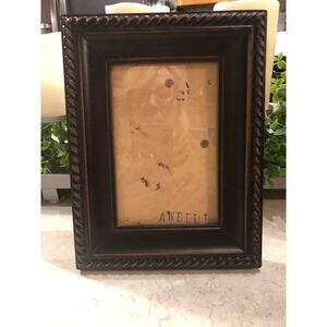 Vintage Thomasville Awbeui Wooden Frame Black Brown Scrolled 3D effect. 6.5x8.5